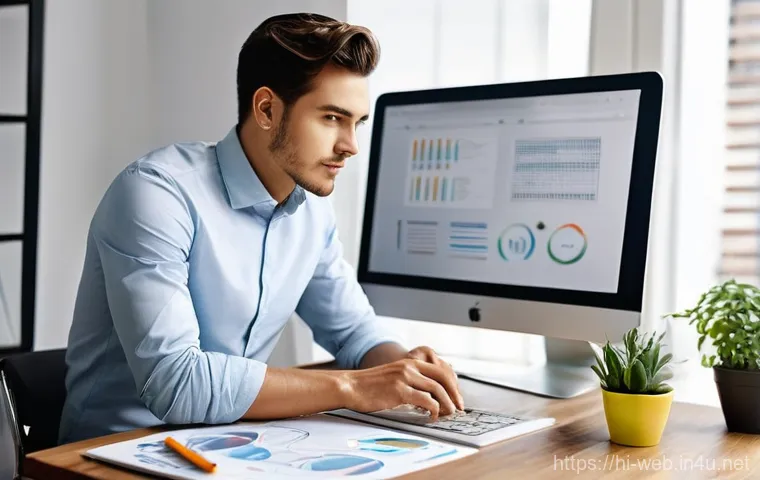 웹디자인 전문 용어 정리 - **Prompt 1: The Modern Web Designer's Creative Hub**
    "A talented web designer, mid-20s, with sho...