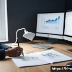 Home 15 웹디자인 취업 면접 질문 - **Prompt:** A focused and diligent young web designer, dressed in smart casual business attire, sits...